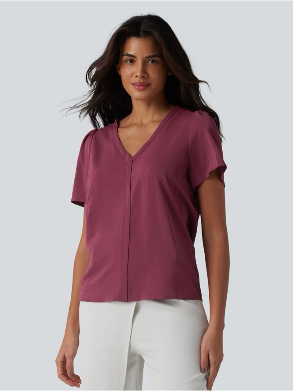 NWT Halara V Neck Short Sleeve Work Top Size L